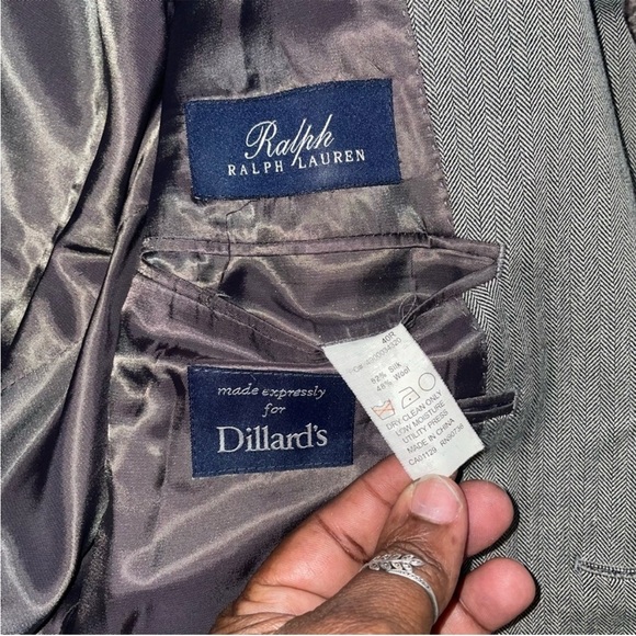 Ralph Lauren Gray Sport Coat with Notched Lapel - Picture 3 of 4